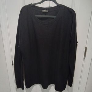 Wonderly Size XXL Black Long Sleeve Henley Shirt